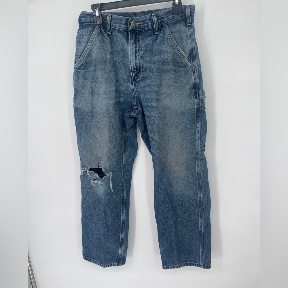Carhartt Relaxed Fit‎ Distressed Blue Jeans
